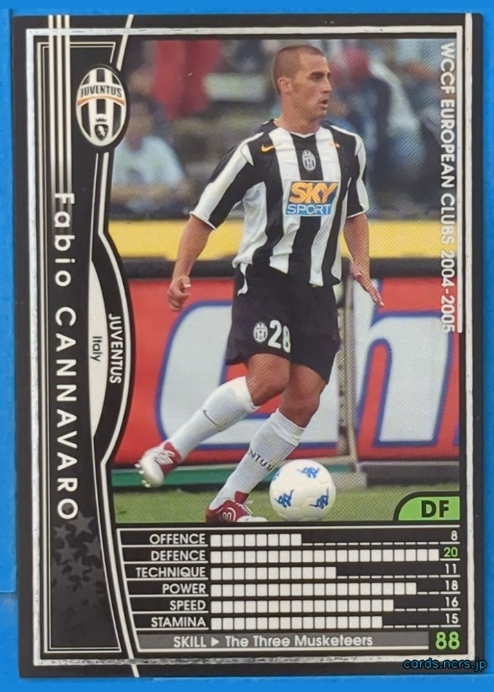 Panini WCCF Football WCCF/2004-2005-131/224 N Fabio Cannavaro Trading Card NM