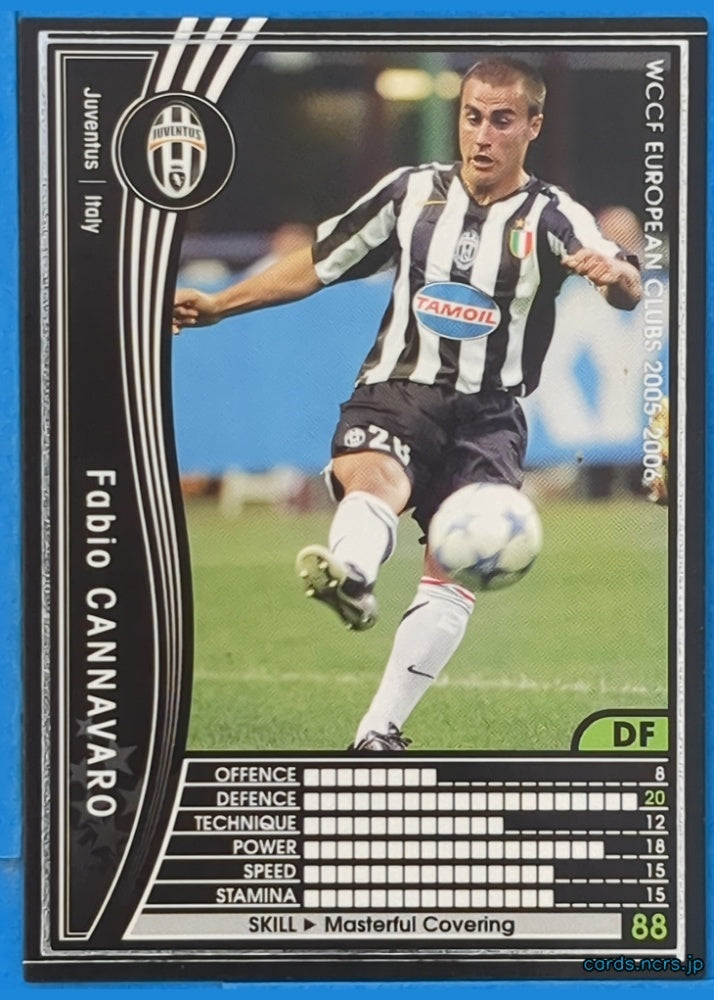 Panini WCCF Football WCCF/2005-2006-210/336 N Fabio Cannavaro Trading Card NM