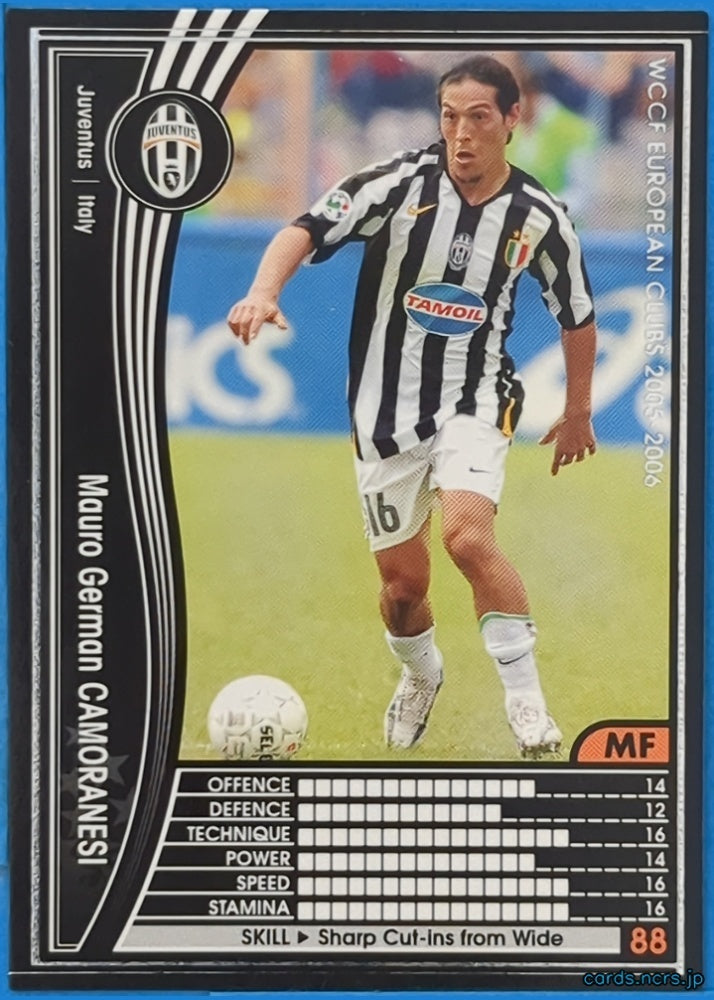 Panini WCCF Football WCCF/2005-2006-216/336 N Mauro German Camoranesi Trading Card NM