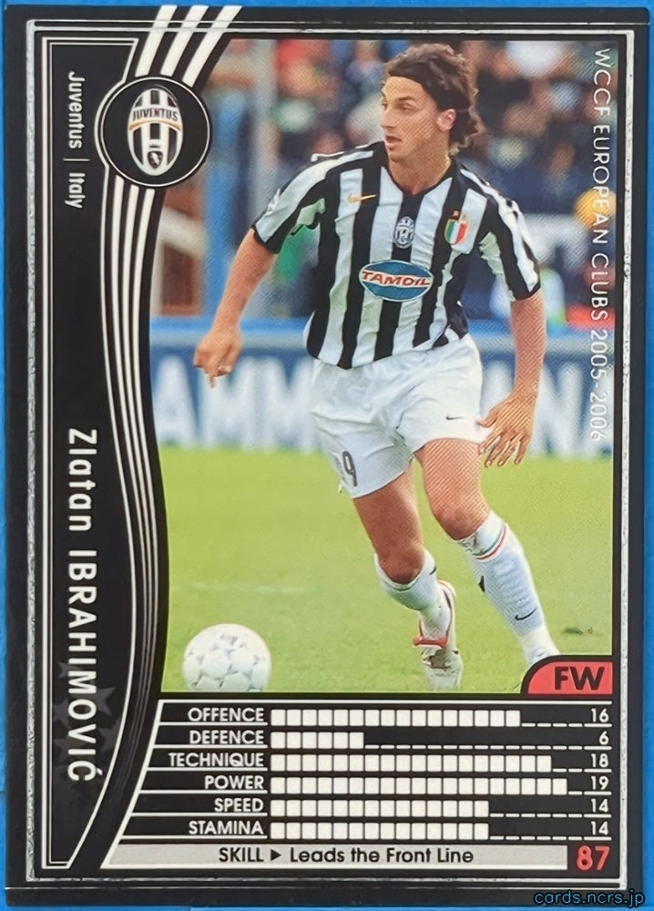 Panini WCCF Football WCCF/2005-2006-222/336 N Zlatan Ibrahimović Trading Card NM
