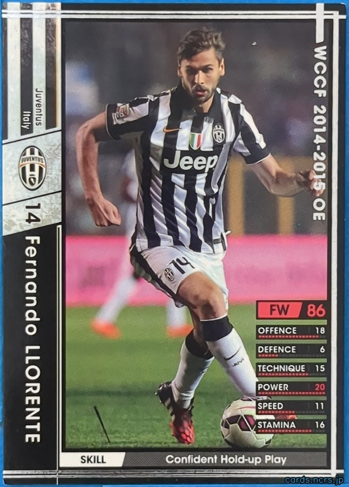Panini WCCF Football WCCF/2014-2015-A079/147 N Fernando Llorente Trading Card NM