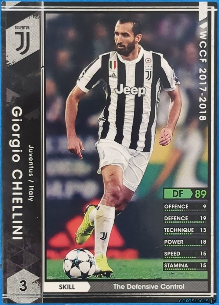 Panini WCCF Football WCCF/2016-2017-147/272 N Giorgio Chiellini Trading Card NM