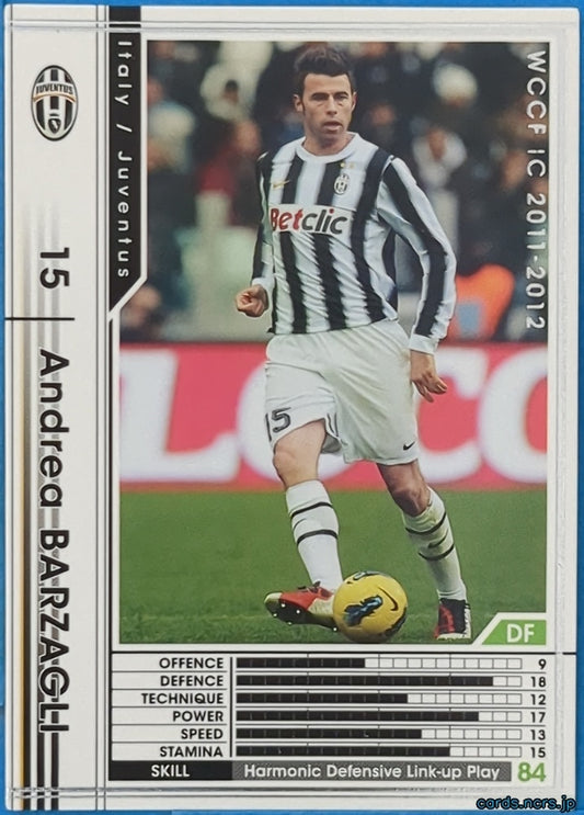 Panini WCCF Football WCCF/2011-2012-210/384 N Andrea Barzagli Trading Card EX