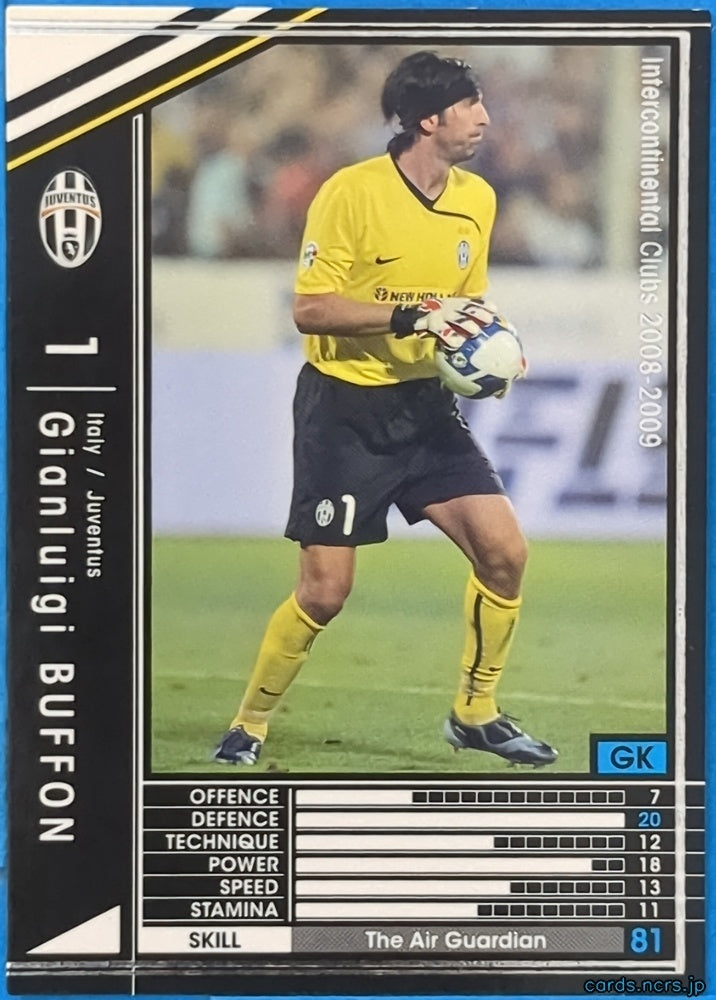 Panini WCCF Football WCCF/2008-2009-257/352 N Gianluigi Buffon Trading Card NM