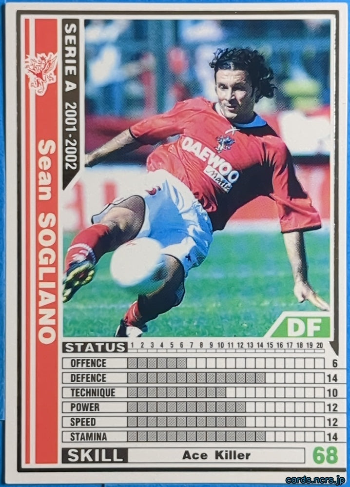 Panini WCCF Football WCCF/2001-2002-181/288 N Sean Sogliono Trading Card EX