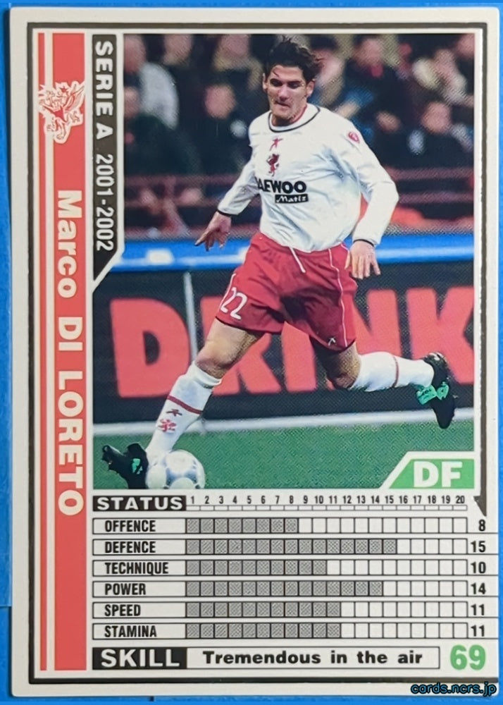 Panini WCCF Football WCCF/2001-2002-178/288 N Marco Di Loreto Trading Card NM