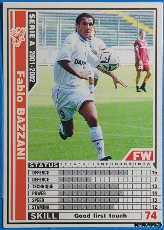 Panini WCCF Football WCCF/2001-2002-190/288 N Fabio BAZZANI Trading Card NM
