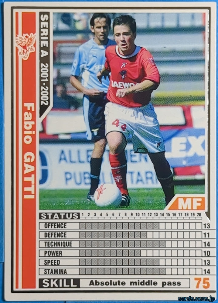 Panini WCCF Football WCCF/2001-2002-186/288 N Fabio Gatti Trading Card NM