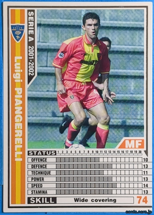 Panini WCCF Football WCCF/2001-2002-140/288 N Luigi PIANGERELLI Trading Card NM