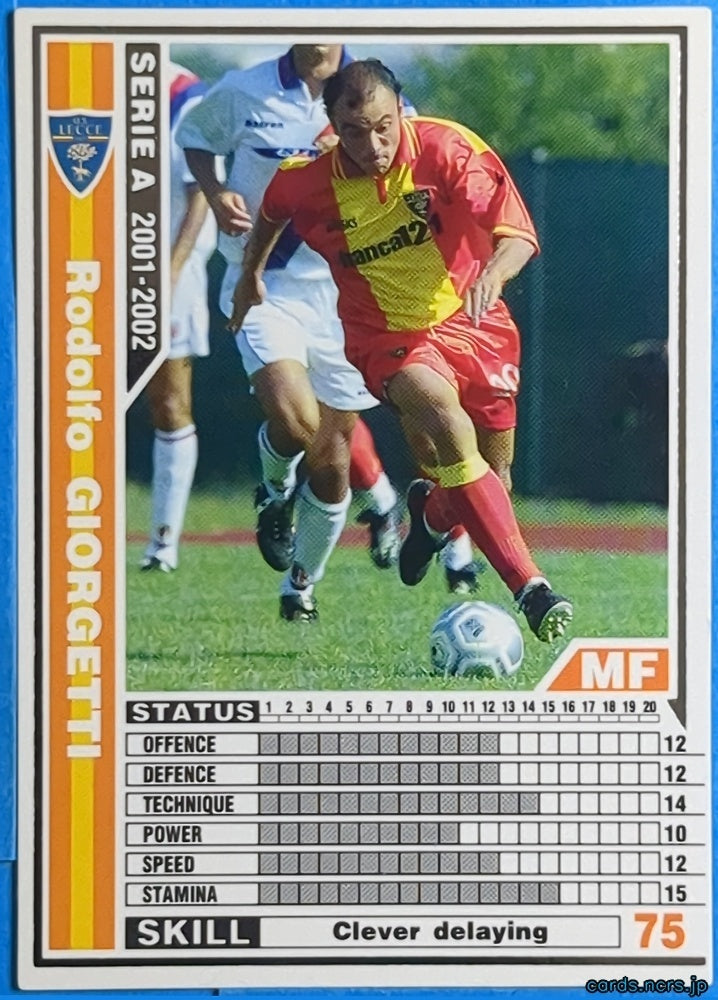 Panini WCCF Football WCCF/2009-2010-139/288 N Rodolfo GIORGETTI Trading Card NM