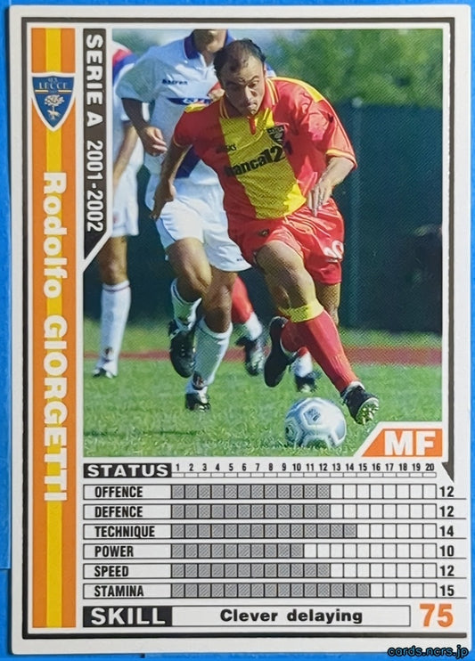 Panini WCCF Football WCCF/2009-2010-139/288 N Rodolfo GIORGETTI Trading Card NM