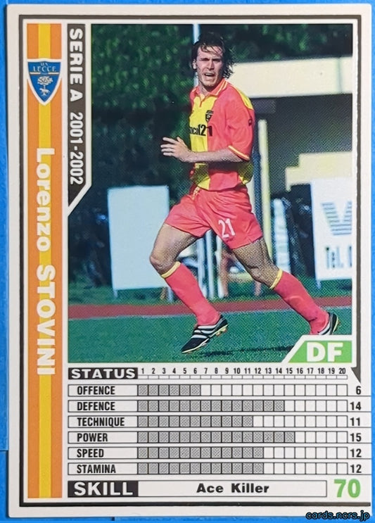 Panini WCCF Football WCCF/2001-2002-136/288 N Lorenzo STOVINI Trading Card NM