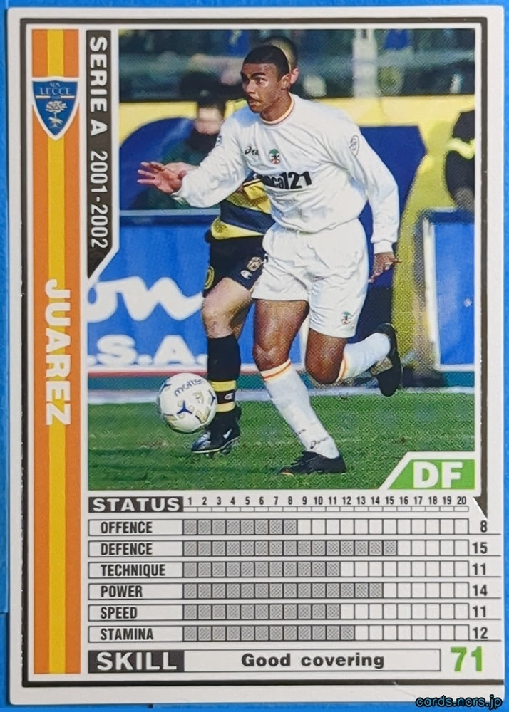 Panini WCCF Football WCCF/2001-2002-133/288 N JUAREZ Trading Card NM