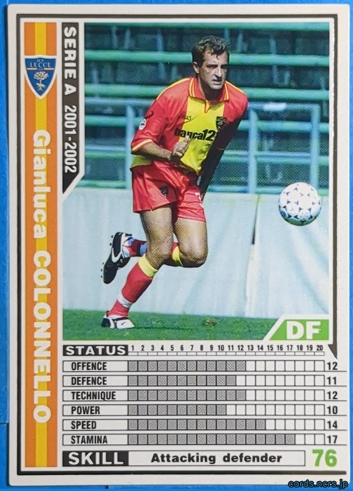 Panini WCCF Football WCCF/2001-2002-132/288 Gianluca COLONNELLO Trading Card NM