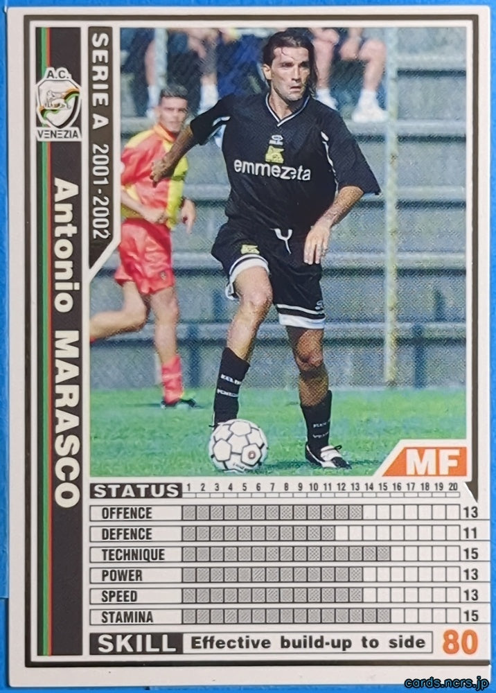 Panini WCCF Football WCCF/2001-2002-266/288 N Antonio MARASCO Trading Card NM