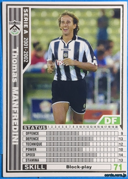 Panini WCCF Football WCCF/2001-2002-244/288 N Thomas Manfredini Trading Card EX