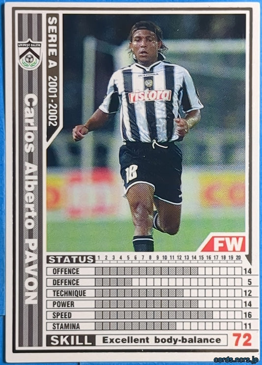 Panini WCCF Football WCCF/2001-2002-256/288 N Carlos Alberto Pavon Trading Card NM