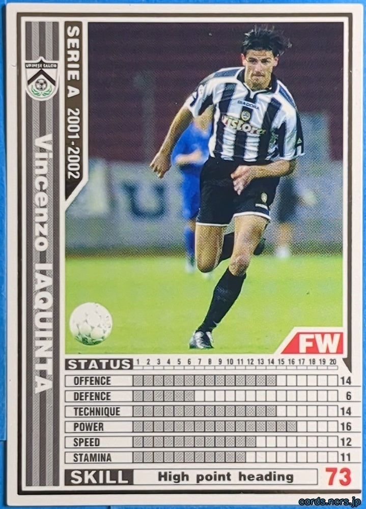 Panini WCCF Football WCCF/2001-2002-254/288 N Vincenzo Iaquinta Trading Card NM