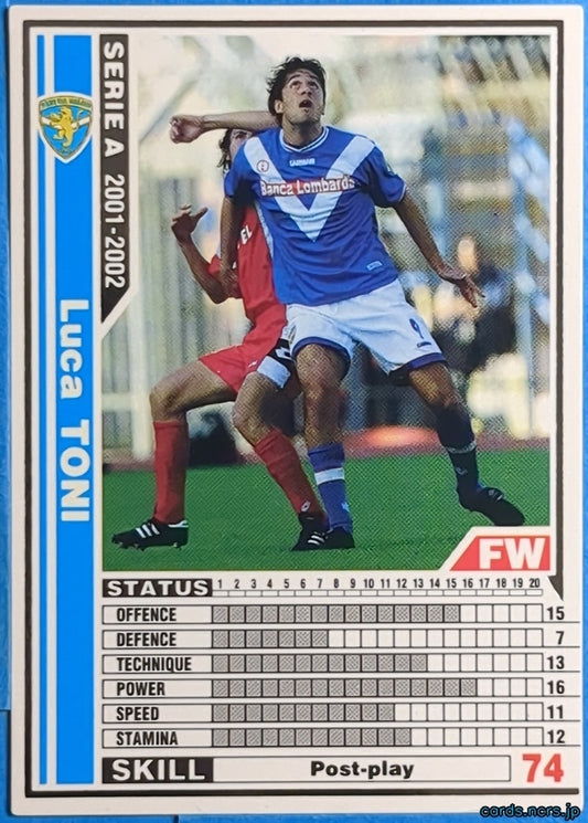 Panini WCCF Football WCCF/2001-2002-048/288 N Luca Toni Trading Card NM