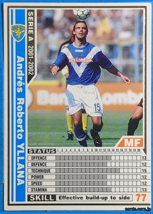 Panini WCCF Football WCCF/2001-2002-044/288 N Andrés Roberto YLLANA Trading Card NM