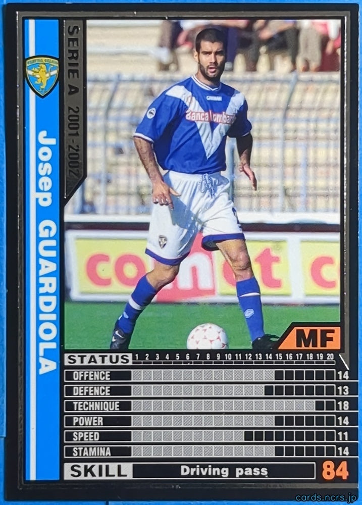 Panini WCCF Football WCCF/2001-2002-A02/32 N Josep Guardiola Trading Card NM