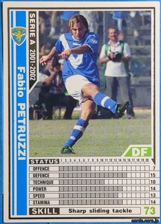 Panini WCCF Football WCCF/2001-2002-037/288 N Fabio Petruzzi Trading Card NM