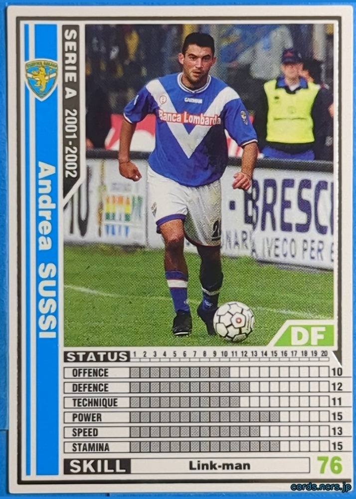 Panini WCCF Football WCCF/2001-2002-038/288 N Andrea SUSSI Trading Card NM