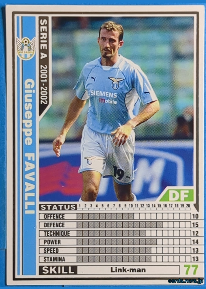 Panini WCCF Football WCCF/2001-2002-117/288 N Giuseppe Favalli Trading Card NM