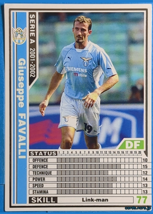 Panini WCCF Football WCCF/2001-2002-117/288 N Giuseppe Favalli Trading Card NM