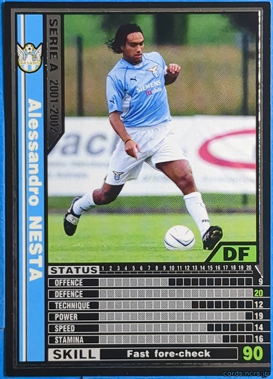 Panini WCCF Football WCCF/2001-2002-114/288 N Alessandro NESTA Trading Card EX