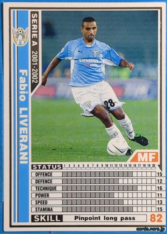 Panini WCCF Football WCCF/2001-2002-123/288 N Fabio LIVERANI Trading Card NM