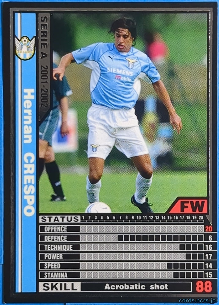 Panini WCCF Football WCCF/2001-2002-126/288 N Hernan Crespo Trading Card NM