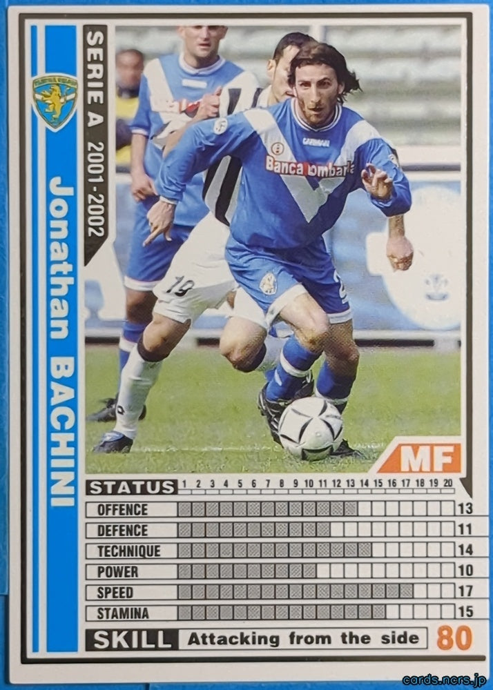 Panini WCCF Football WCCF/2001-2002-A03/32 N Jonathan Bachini Trading Card NM