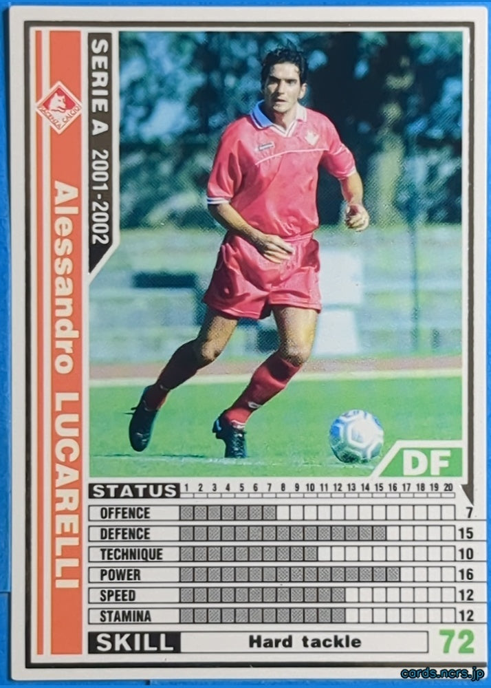 Panini WCCF Football WCCF/2001-2002-198/288 N Alessandro LUCARELLI Trading Card NM