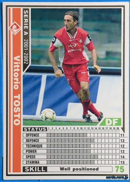 Panini WCCF Football WCCF/2001-2002-200/288 N Vittorio TOSTO Trading Card NM