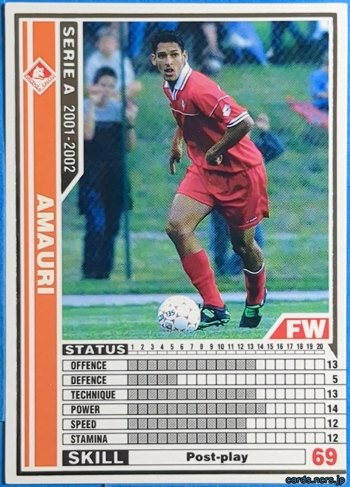 Panini WCCF Football WCCF/2001-2002-205/288 N Amauri Trading Card NM