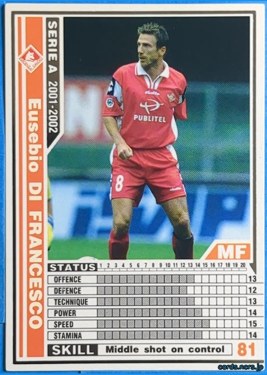 Panini WCCF Football WCCF/2001-2002-201/288 N Eusebio Di Francesco Trading Card NM