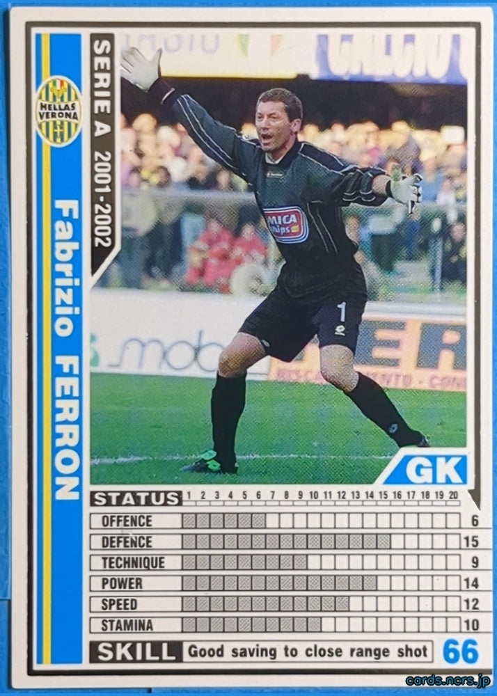 Panini WCCF Football WCCF/2001-2002-273/288 N Fabrizio Ferron Trading Card NM