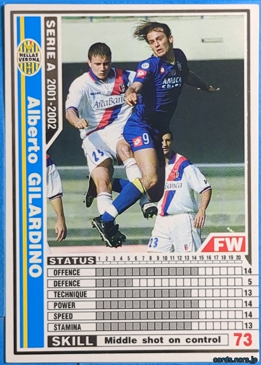 Panini WCCF Football WCCF/2001-2002-287/288 N Alberto GILARDINO Trading Card NM