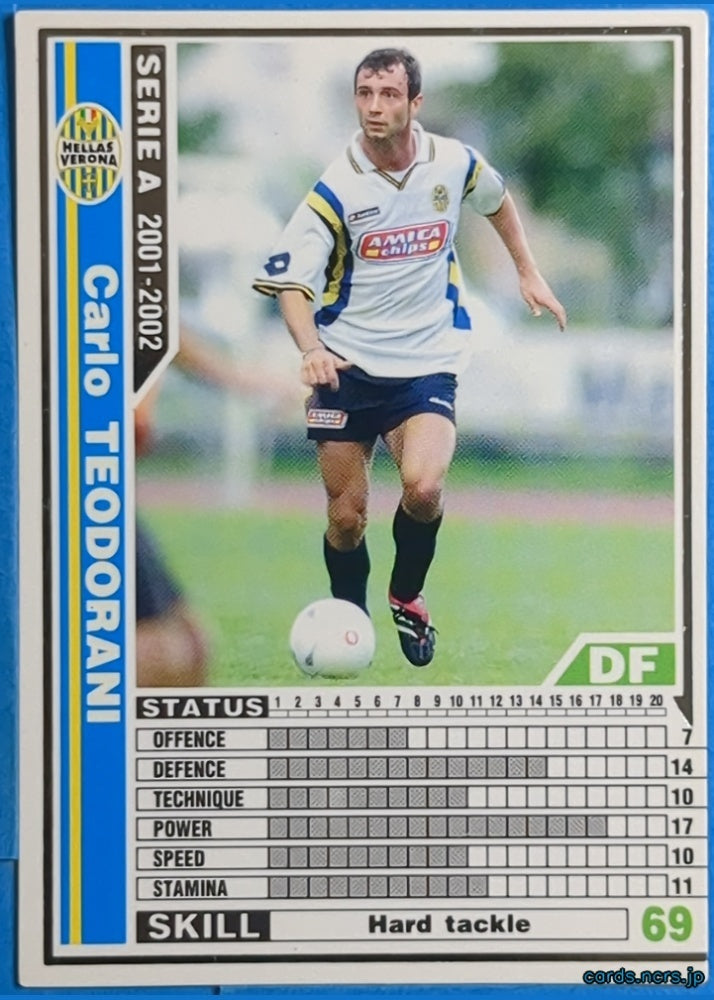 Panini WCCF Football WCCF/2001-2002-278/288 N Carlo Teodorani Trading Card NM