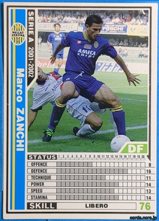 Panini WCCF Football WCCF/2001-2002-279/288 N Marco Zanchi Trading Card NM