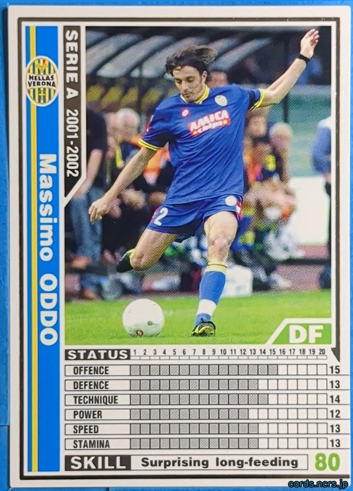 Panini WCCF Football WCCF/2001-2002-276/288 N Massimo ODDO Trading Card NM