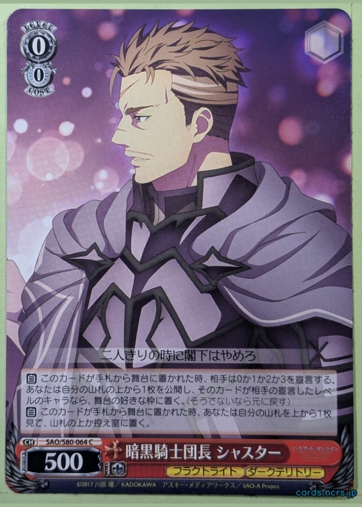 Weiss Schwarz Sword Art Online SAO/S80-064C C Shasta Trading Card NM