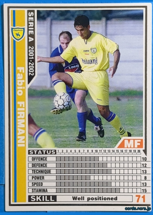 Panini WCCF Football WCCF/2001-2002-059/288 N Fabio FIRMANI Trading Card NM