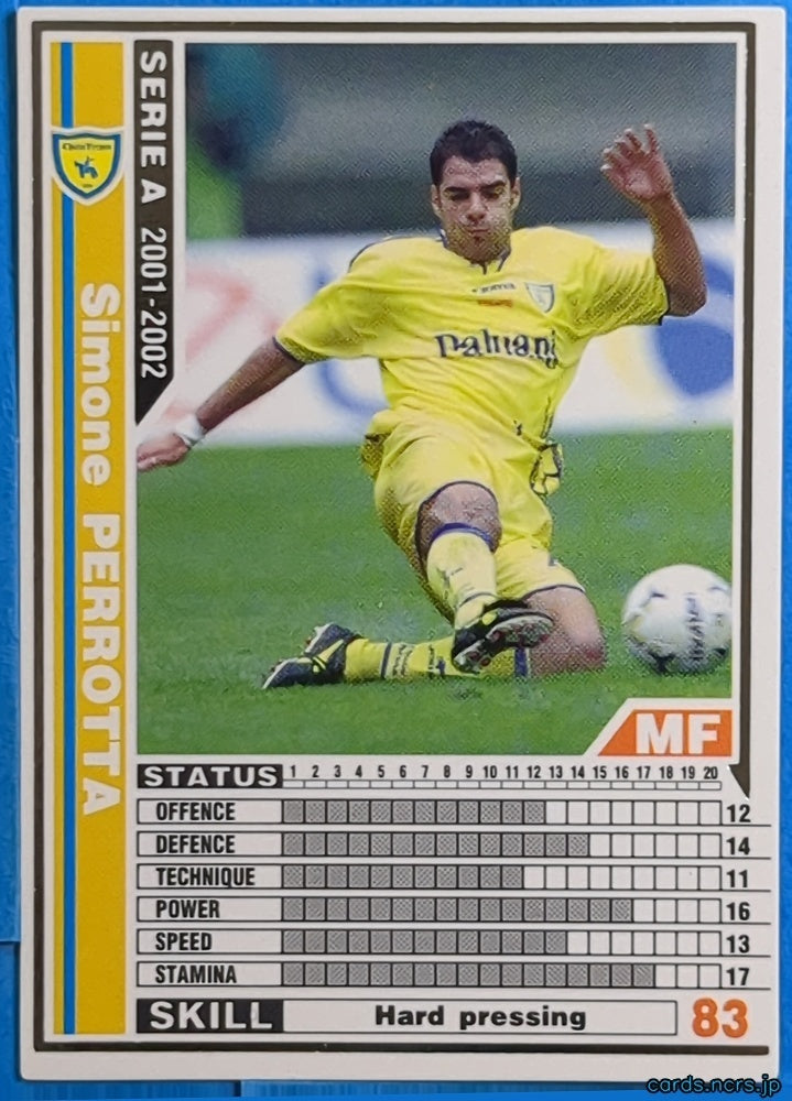 Panini WCCF Football WCCF/2001-2002-061/288 N Simone PERROTTA Trading Card NM