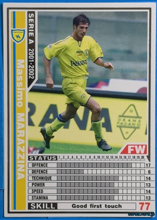 Panini WCCF Football WCCF/2001-2002-064/288 N Massimo MARAZZINA Trading Card NM