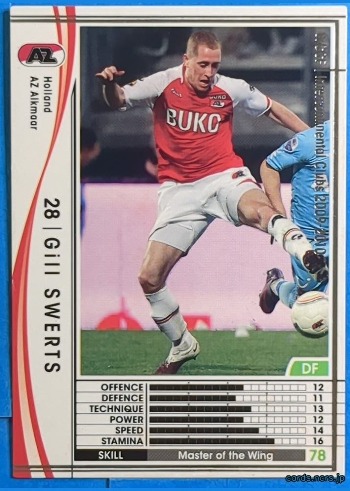 Panini WCCF Football WCCF/2009-2010-198/384 N Gill Swerts Trading Card NM