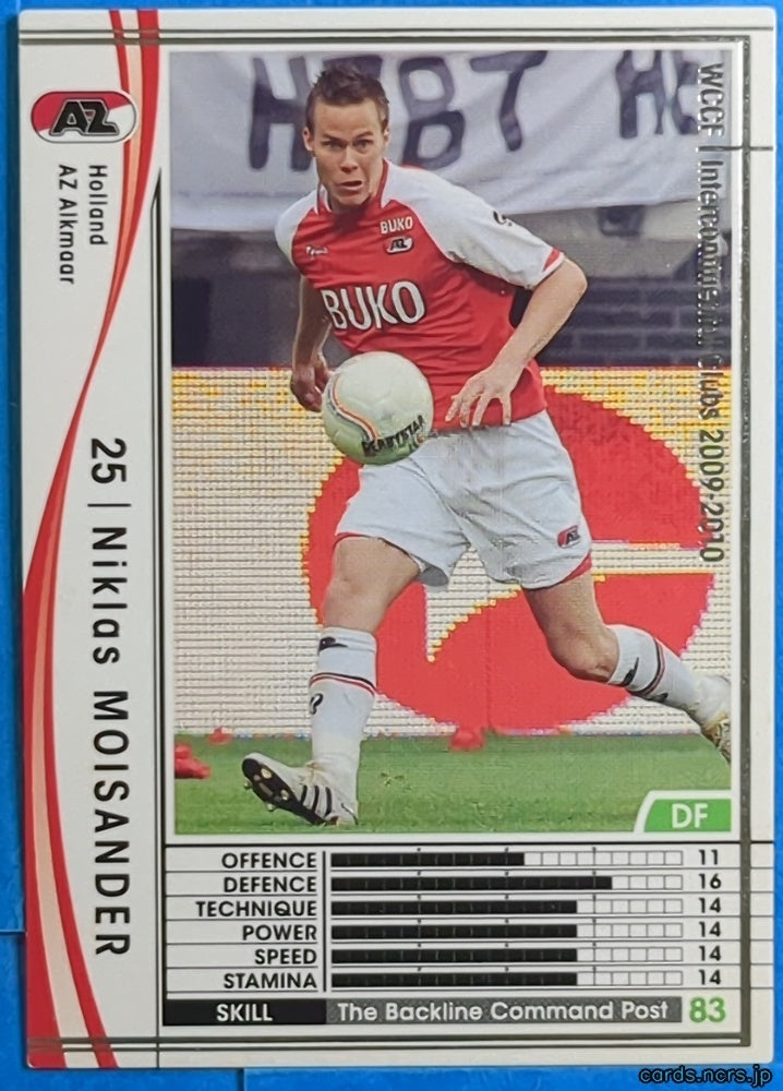 Panini WCCF Football WCCF/2009-2010-195/384 N Niklas Moisander Trading Card NM
