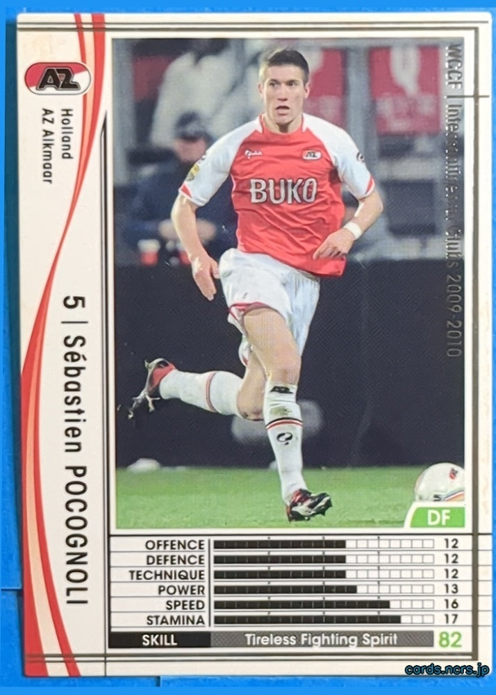 Panini WCCF Football WCCF/2009-2010-197/384 N Sébastien Pocognoli Trading Card NM