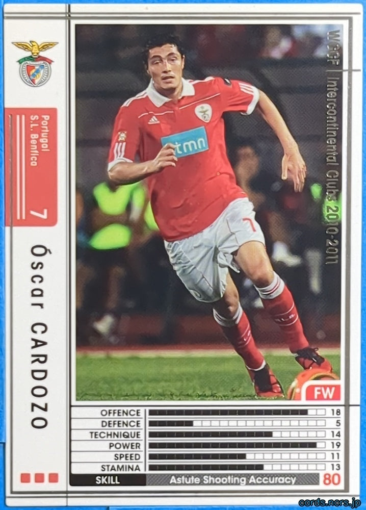 Panini WCCF Football WCCF/2010-2011-253/352 N Oscar CARDOZO Trading Card NM